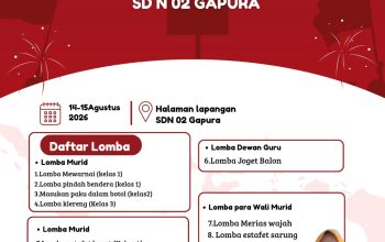 Dukung Meriahkan HUTRI Ke-81 SDN 02 Gapura Lampung Utara Sudah Persiapkan Berbagai Kegiatan Lomba