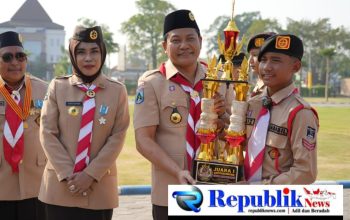 Bupati Subandi Pimpin Apel Besar Hari Pramuka ke-65, Perkuat Peran Generasi Muda Menuju Indonesia Emas 2045