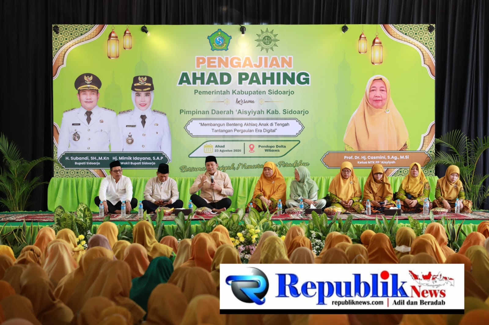 Foto : Bupati Sidoarjo,H.Subandi kolaborasi dengan Pemkab dan organisasi masyarakat kunci kemajuan Sidoarjo.