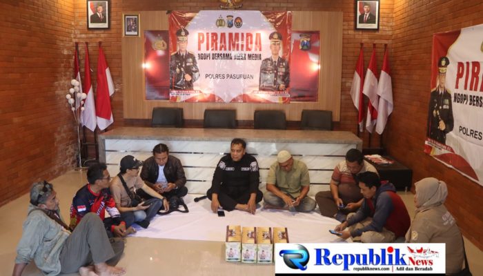 Ngopi Bareng Media, Polres Pasuruan Perkuat Komunikasi dan Keterbukaan Informasi