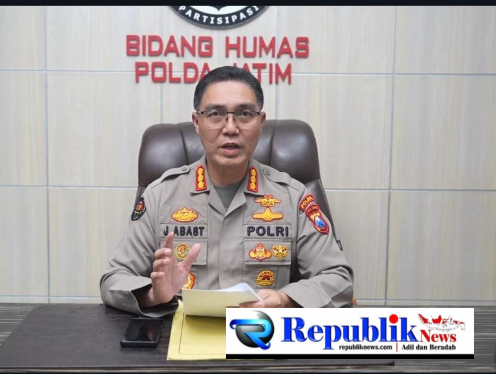 Foto : Kabid Humas Polda Jatim,Kombes Pol Jules Abraham.