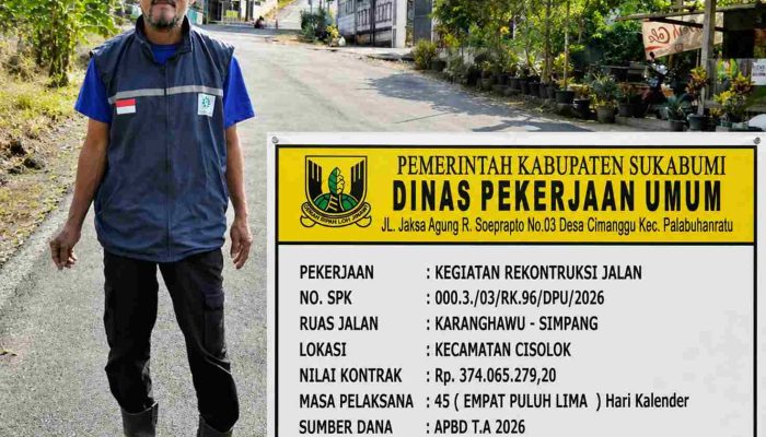 Rekonstruksi Ruas Jalan Karanghawu– Simpang Selesai, Proyek Senilai Rp374 Juta