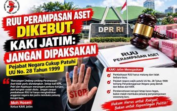KAKI Jatim Tolak RUU Perampasan Aset, DPR Diminta Tak Terburu-buru
