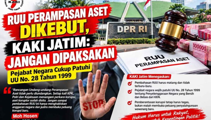 KAKI Jatim Tolak RUU Perampasan Aset, DPR Diminta Tak Terburu-buru