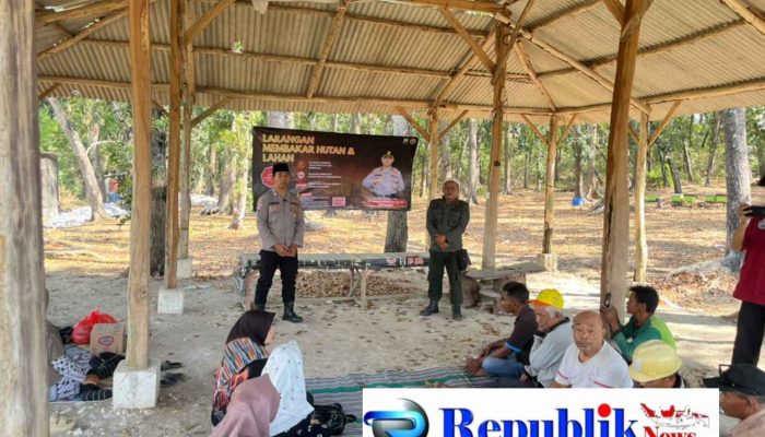 Antisipasi Karhutla, Polres Gresik Gencarkan Sosialisasi di Hutan Panceng