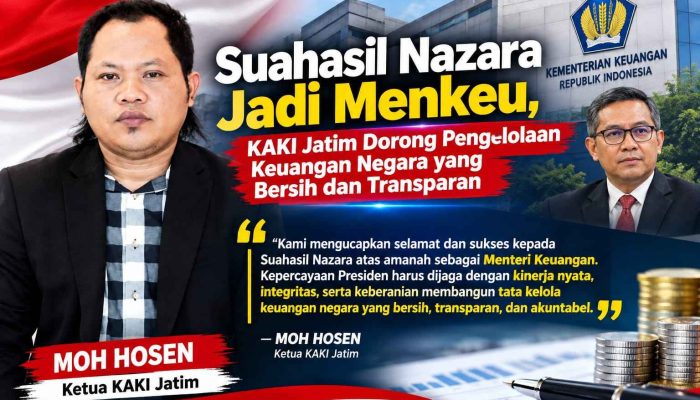 Suahasil Nazara Dilantik Jadi Menkeu, KAKI Jatim: Jangan Sia-siakan Kepercayaan Presiden