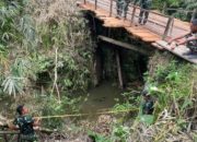 WUJUD NYATA KEMANUNGGALAN TNI-RAKYAT, JEMBATAN GARUDA DI KUTA PENGKIH TERUS DIKEBUT