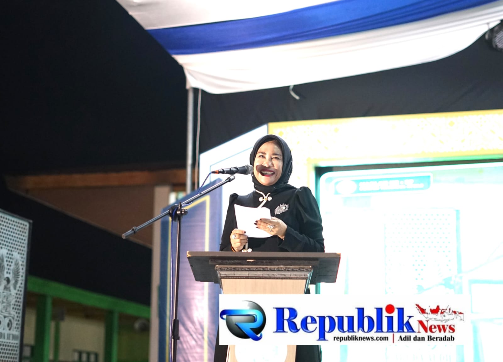 Foto : Wabup mimik menghadiri harlah ke-27 Ponpes Tanwirul Afkar.