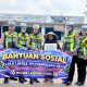Sambut HUT Lalu Lintas Bhayangkara ke-71, Satlantas Polres Lampung Utara Salurkan Bansos