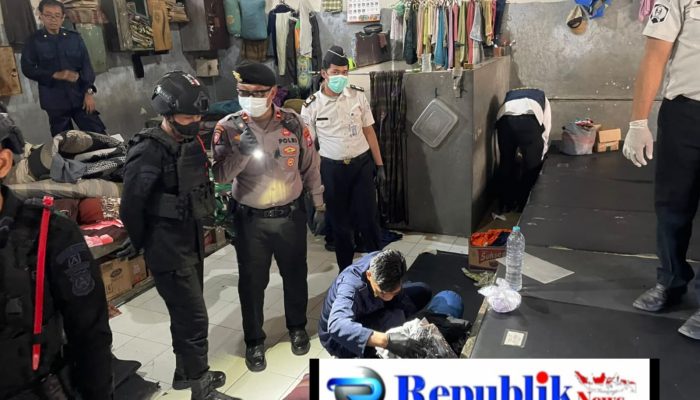 Lapas Sidoarjo Gelar Penggeledahan Gabungan dan Tes Urine, 60 Warga Binaan Dinyatakan Negatif