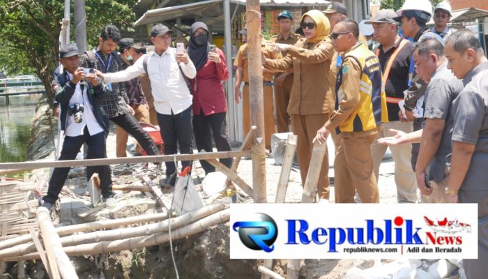 Sidak Jembatan Candinegoro, Wabup Mimik Temukan Deviasi Keterlambatan 28 Persen