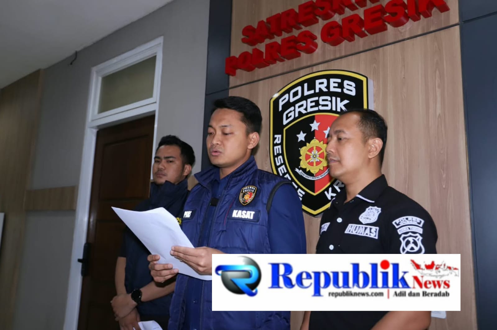 Foto : Polres Gresik ungkap curanmor di rest area wahas.