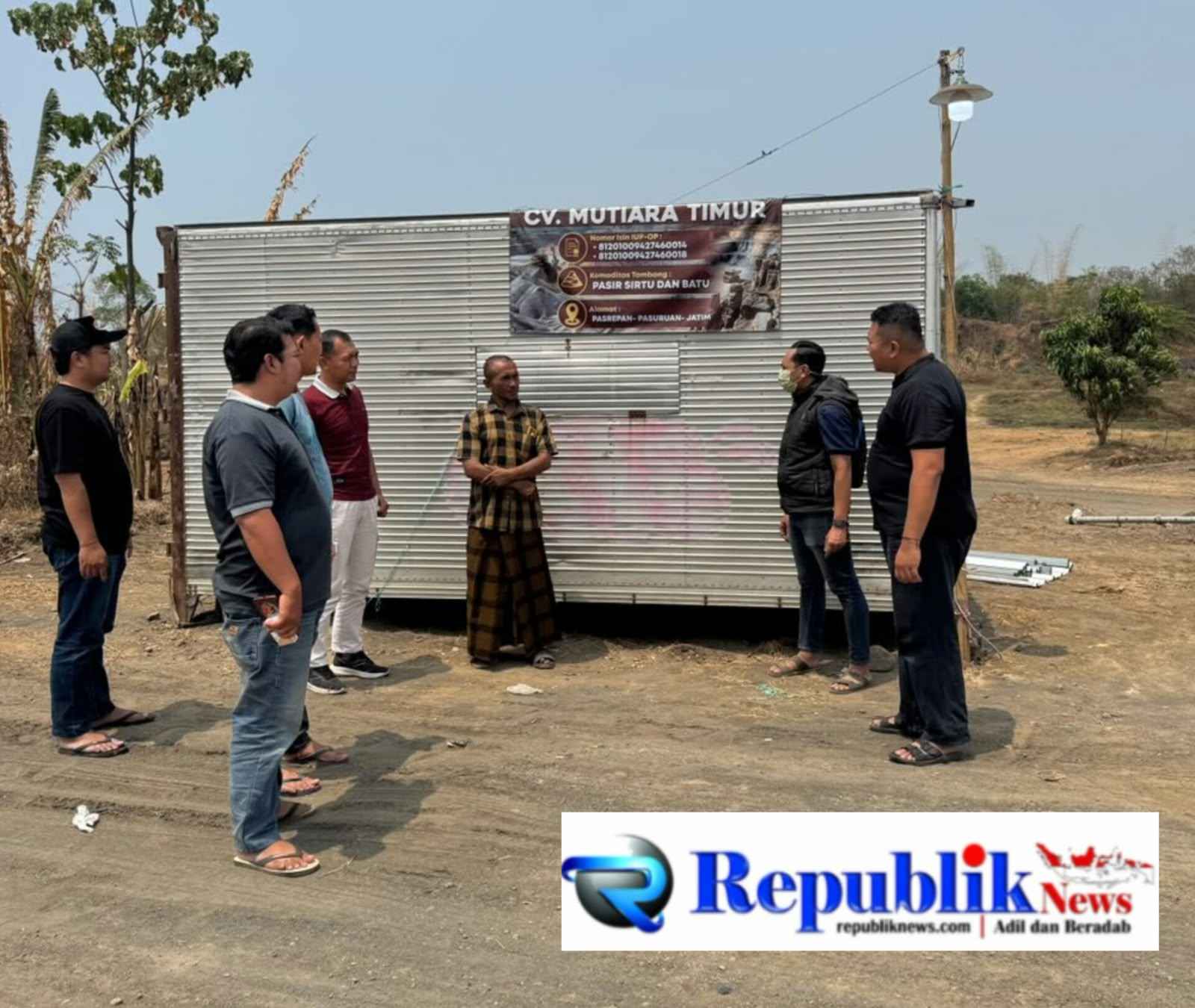 Foto: Polres Pasuruan menindaklanjuti informasi dugaan aktivitas pertambangan tanpa ijin.