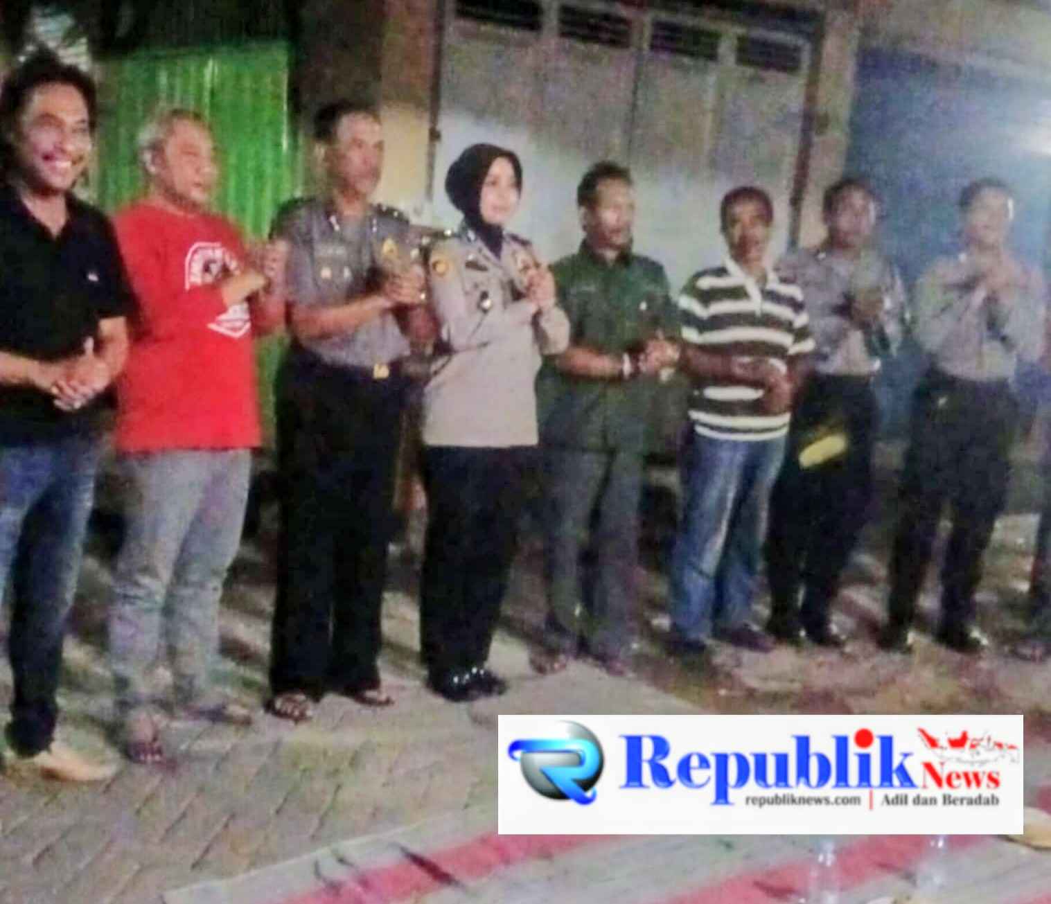 Foto : Kapolsek Sedati, Iptu Masyita Dian Sugianto,S.H.,M.H., bersama jajaran kunjungan ke Ruko BUMDES Sedati Agung.