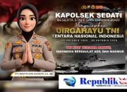 Foto : Kapolsek Sedati,Iptu Masyita Dian Sugianto,.S.H.,M.H. beserta staff dan Bhayangkari mengucapkan Dirgahayu TNI ke-81.