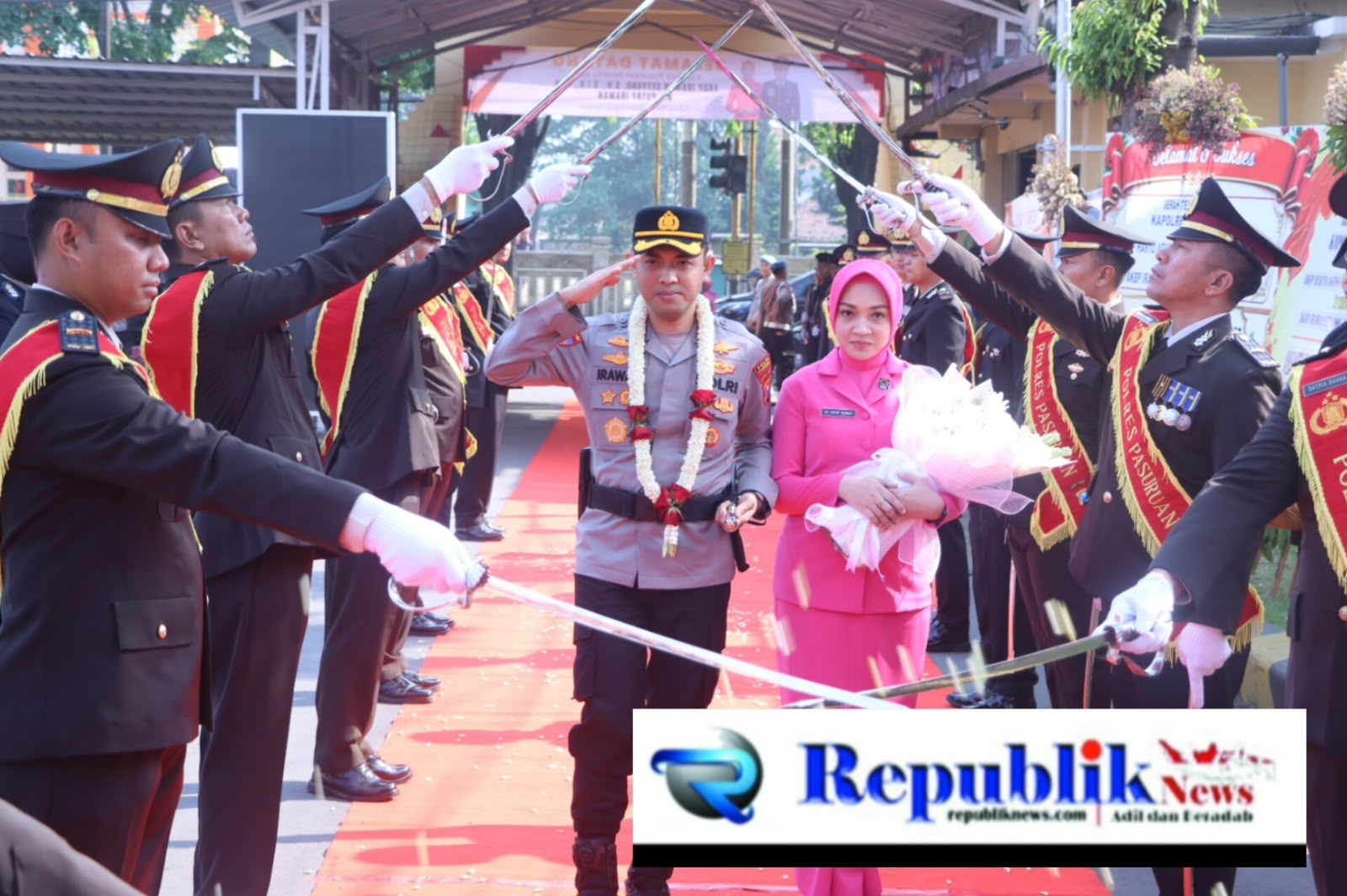 Parade Sertijab Kapolres Pasuruan,AKBP Irawan Setyono.