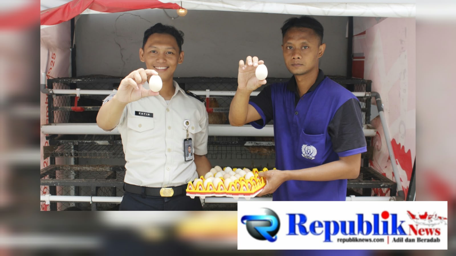 Foto : Lapas Sidoarjo saat panen telur
