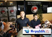 Foto : Polres pelabuhan Tanjung perak gagalkan peredaran sabu jaringan lintas daerah.