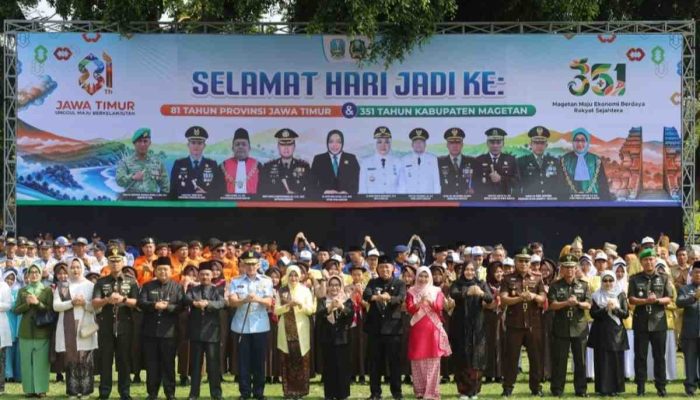 Ketua DPRD Magetan Riyin Nur Asiyah Hadiri Upacara Hari Jadi Kabupaten Magetan Ke-351
