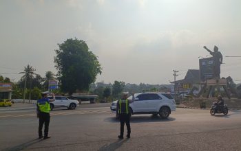 Polres Lampung Utara Sebar Personel di Sejumlah Jalan, Antisipasi Gangguan Kamtibmas Jelang Sore