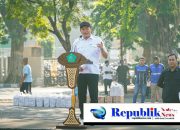 Foto : Bupati Sidoarjo,H.Subandi menegaskan komitmennya penuhi Pemkab Sidoarjo melakukan digitalisasi sistem parkir.