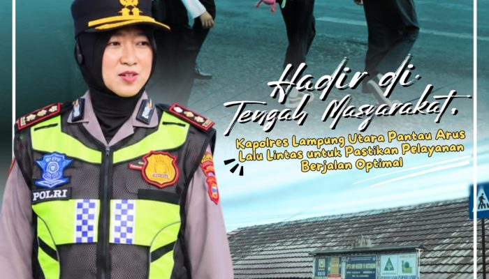 Hadir di Tengah Masyarakat, Kapolres Lampung Utara Pantau Arus Lalu Lintas, Pastikan Pelayanan Berjalan Optimal