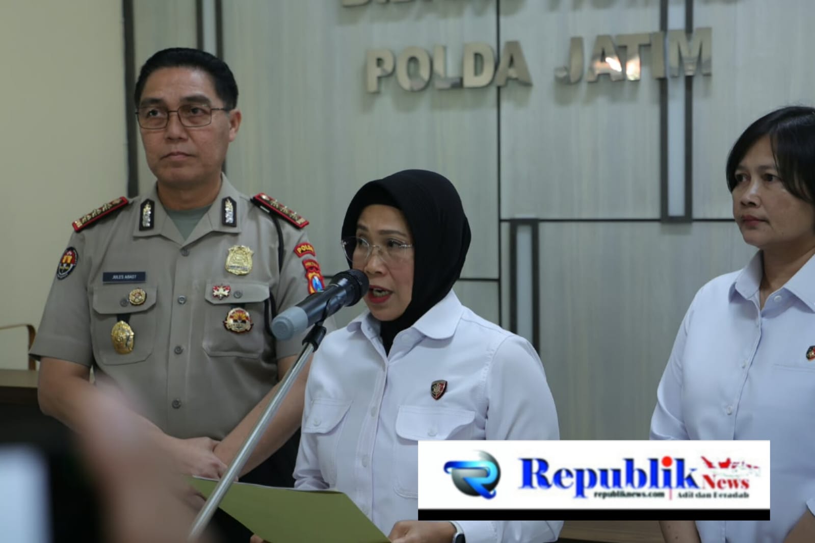 Foto : Polda Jatim tegaskan proses hukum kasus penganiayaan anak berjalan profesional.
