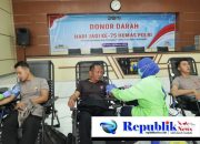 Foto : Polda Jatim dan insan pers gelar donor darah.