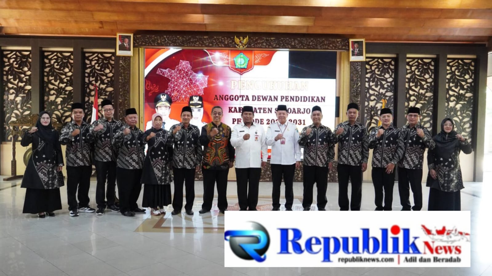 Foto : Pengukuhan Sebelas anggota dewan pendidikan Sidoarjo periode 2026-2031.