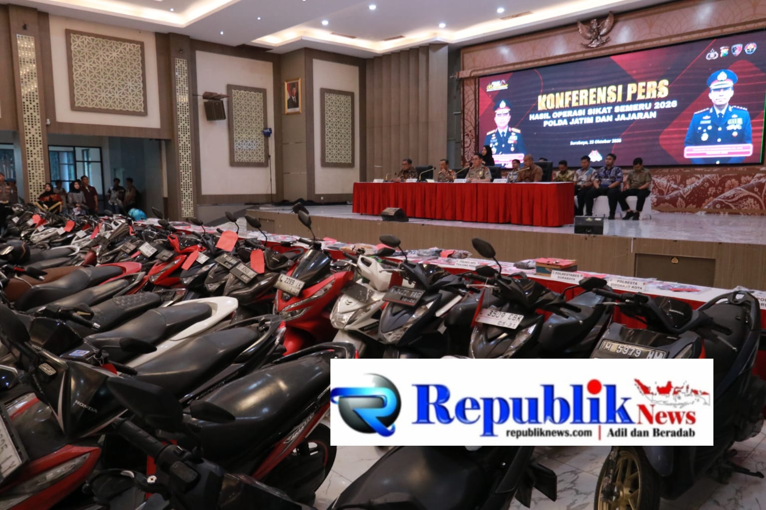 Foto : Barang bukti yang diamankan polisi.