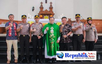 Minggu Kasih Kapolri, Kapolres Pasuruan Pererat Silaturahmi dengan Jemaat Gereja Santa Theresia Pandaan
