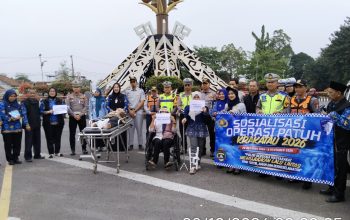 Polres Lampung Utara Pasang Edukasi Pengguna Jalan dalam Operasi Patuh Krakatau 2026